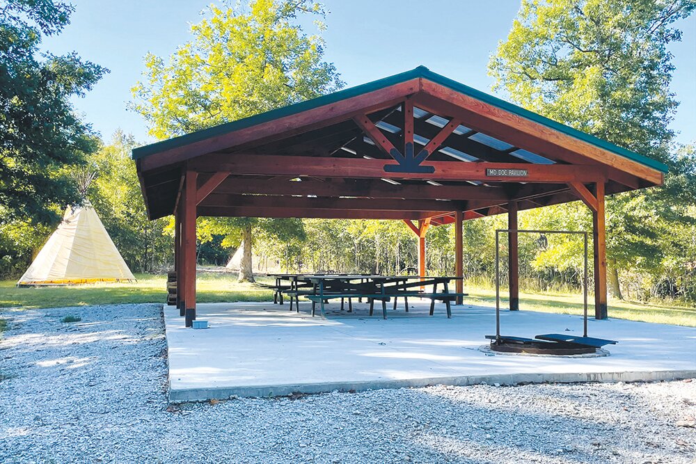 A new pavilion and camping tepee are among the amenities at Camp Childress.
